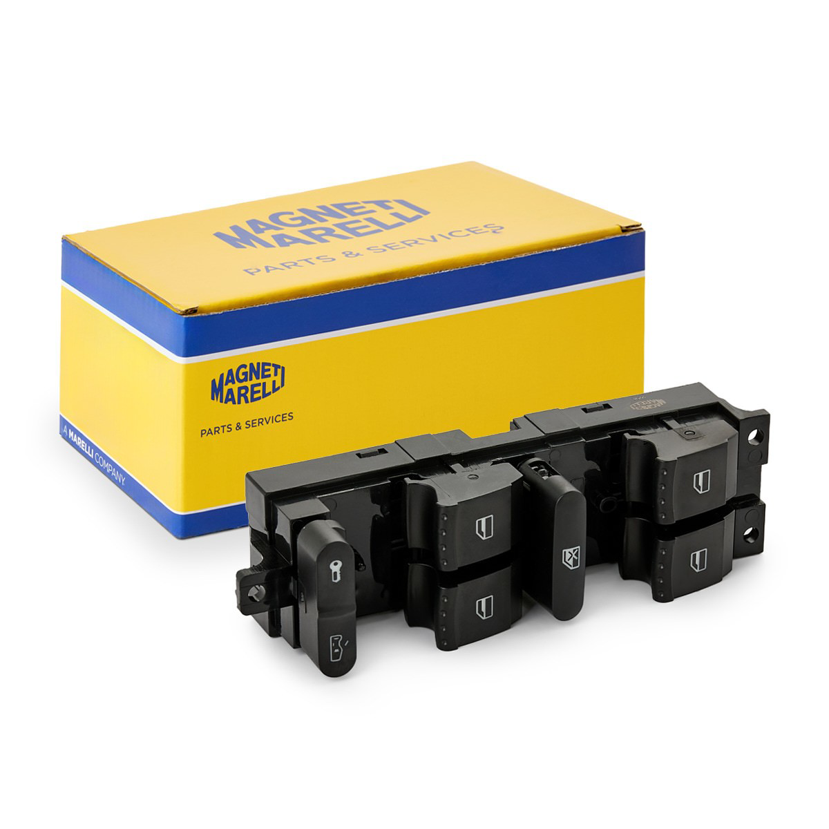 Do koszyka 000050980010 Magneti Marelli Panel przyciskowy sterowania podnośnikiem szyby przedni lewy
